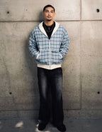 BLUE/CREAM 2-SIDED ZIPPER