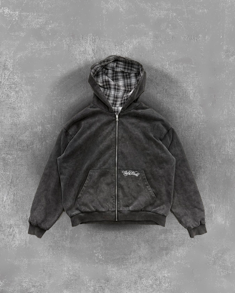 GREY/BLACK 2-SIDED ZIPPER