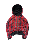 BLACK/RED 2-SIDED ZIPPER