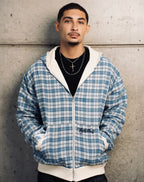 BLUE/CREAM 2-SIDED ZIPPER