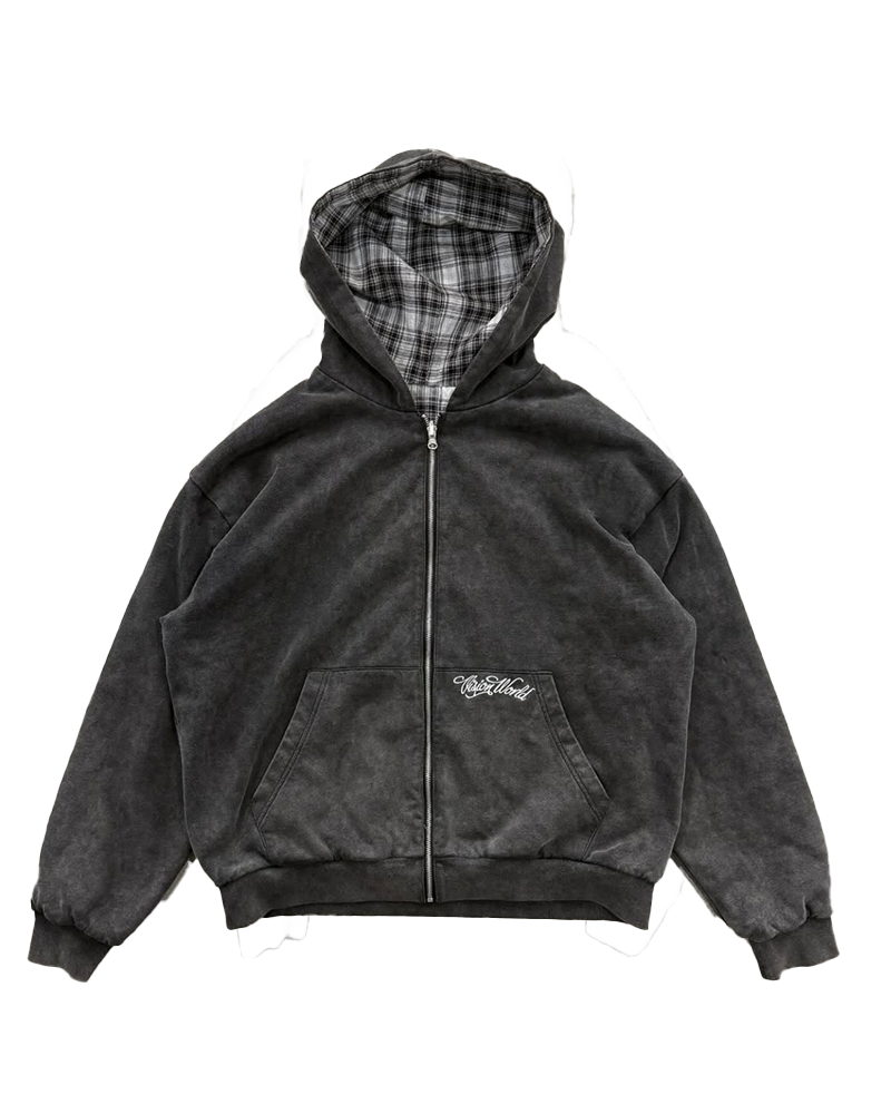 BLACK/GRAY 2-SIDED ZIPPER