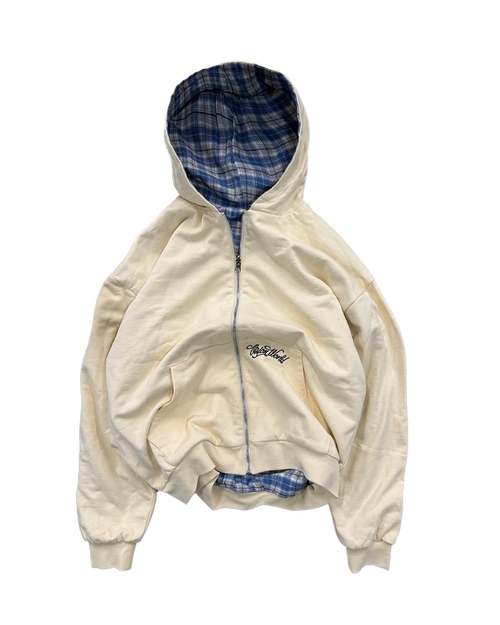 BLUE/CREAM 2-SIDED ZIPPER