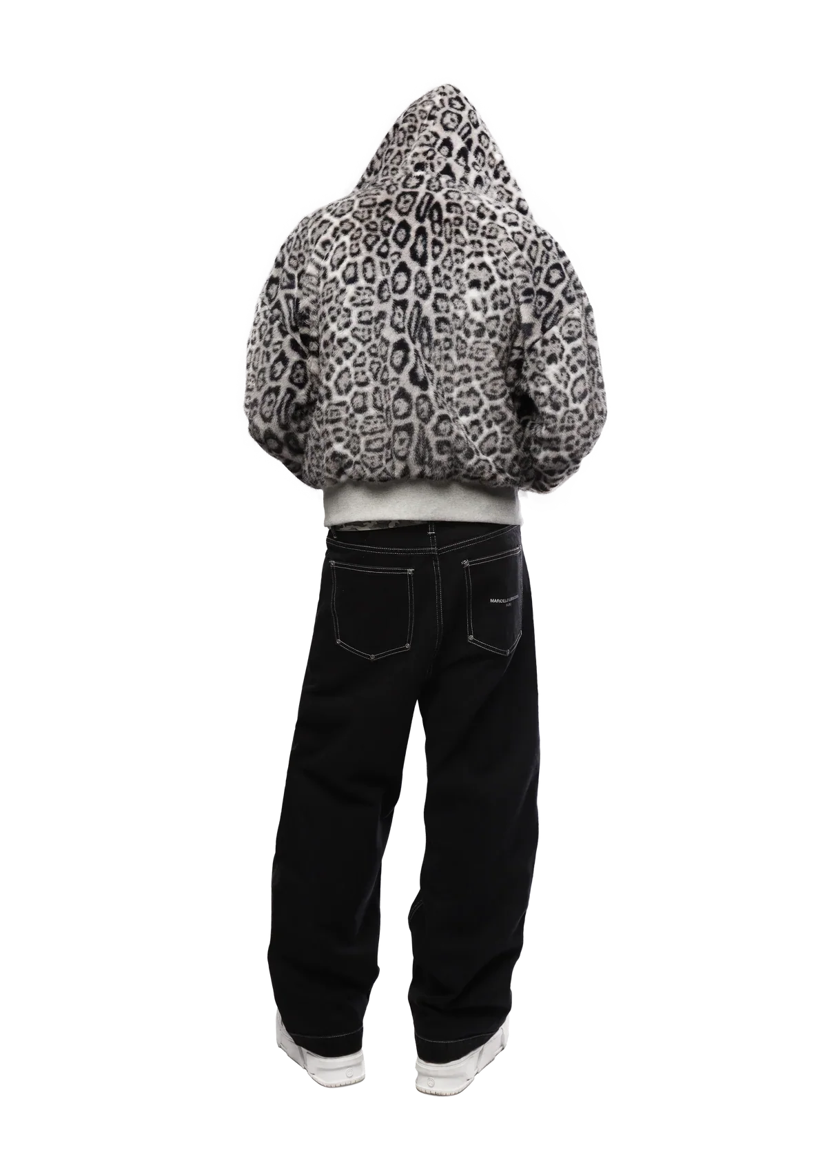 GREY/LEOPARD 2-SIDED ZIPPER
